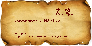 Konstantin Mónika névjegykártya
